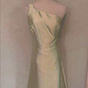 [Vanessa Fox] Light Green Silk Cocktail Dress Sz: 4